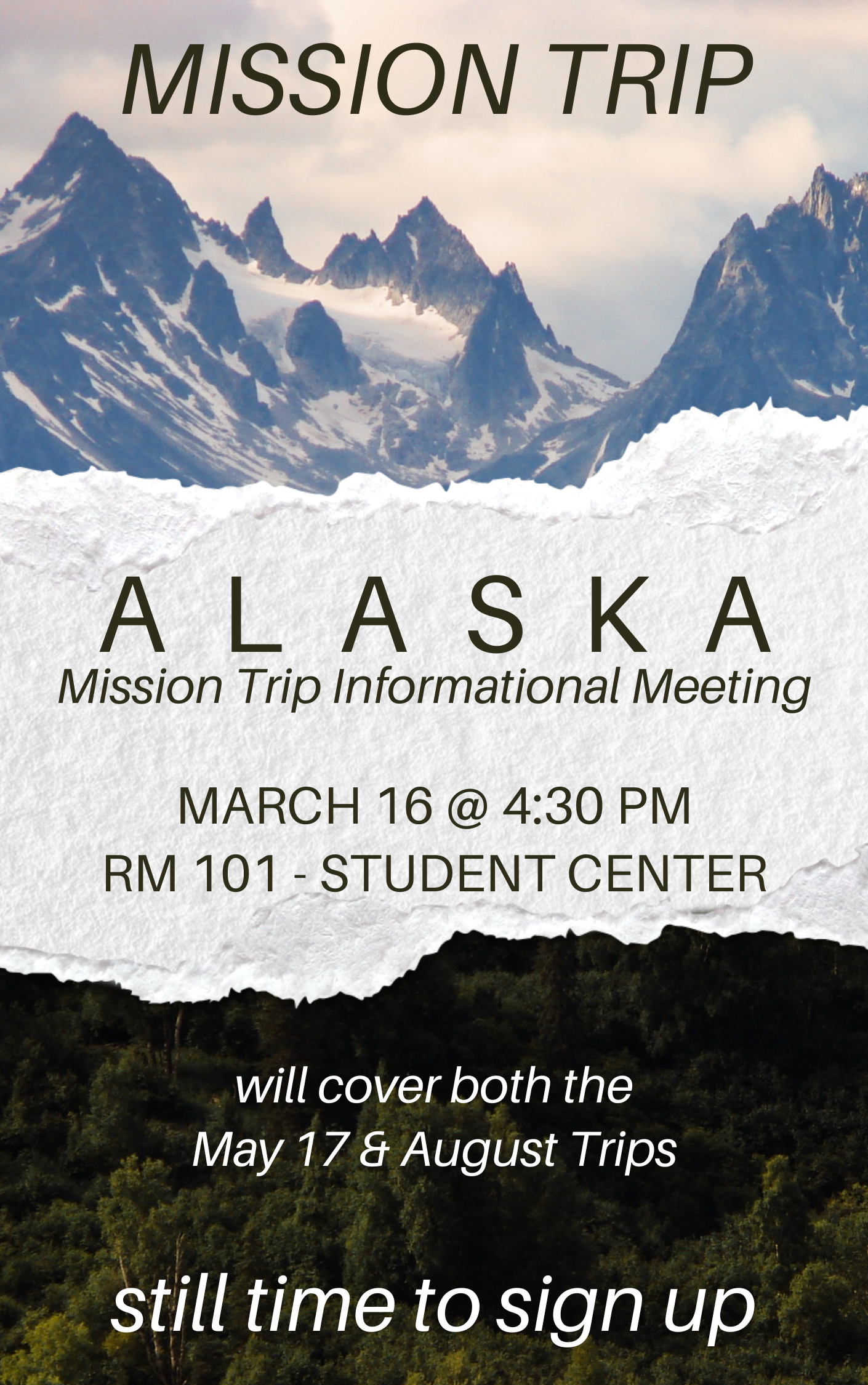 Alaska trip info mtg